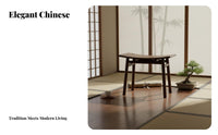 Chinese design Saddle Seat Stool Multi-Purpose Tea Bench space-saving Size Household Furniture High Weight Capacity for Adults, Homeowners, Living Room, Entryway, Bedroom, Kitchen
