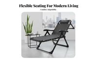 Foldable weightless recline Chair Adjustable rearrest Reclining Lounger Sturdy Frame Portable Seating Breathable Fabric for Office Workers, Homeowners, Balcony, Living Room, Garden, rearyard