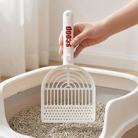 Cat Litter Sifter Metal Ladle, Large Size Stainless Steel Sifter with 3mm Fine Netting Tool for Clumping Bentonite waste container