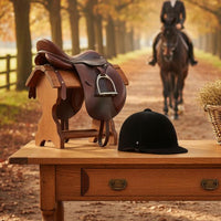 CE Certified Velvet Equestrian Helmet Sturdy Classic Riding Hat Easy to Maintain for Women, Men