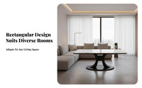 Light Luxury artistic two-leveltier Rectangular Table Minimalist design living Room Furnishing Italian influenced Household Furniture Modern & design for Small Apartment Dwellers, homeowners, Renters, Lounge Area, Home, Office, Balcony