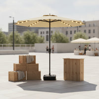 Patio Umbrella with Base Lighted Umbrella with Base Heavy Duty for Homeowners, Cafe Owners, Backyard, Poolside, Eatery