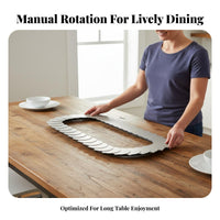 Extendable Rotating Tray Smooth Rotation Modular Dining Table Turntable Easy to Clean Adjustable Table Server for Families, Parties, Restaurants