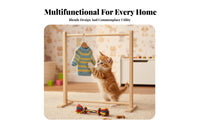 Floor-Standing Design Miniature Pet Wardrobe Minimalist design Garment Rack Space-Saving Clothing Stand Simple Assembly for Dog Owners, Bedroom, Living Room, Entryway, Walk-in Closets