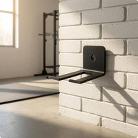 Wall-Mounted Exercise Hook Black Two-Prong Storage Bracket Space-Saving Exercise Equipment Rack