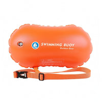 Waterproof Inflatable Swimming Buoy Orange Color Waist Strap Buoy Printed Graphics Water Sport Gear Smooth Surface