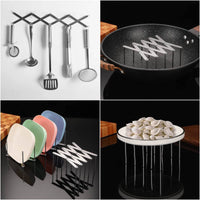 Retractable Pot Lid Holder Versatile Expandable Plate Rack Space Saving Stainless Steel Plate Organizer for Countertop, Cabinet, RV