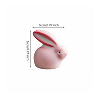 Jade-Like Finish Tea Pet Figurine Crackle Glaze Bunny Teapot Lid Holder Develops Patina Over Time Ru Ware Rabbit Statue High-Temperature Fired for Collectors, Desktop