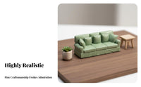 1:64 Scale Sofa Collectible 1:87 Scale Table and Chairs Miniature Living Room Set Realistic Intricacy Tiny Furniture Set