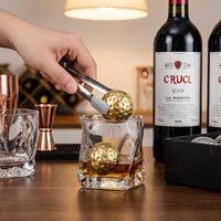 Golf Ball Whisky Stones Made of 304 Stainless Steel, Food Grade Chilling Stones for a Man Cave, Bar Accessories Gift for Him, Gifts for Men