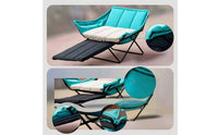Portable Foldable Chair with Padded Seat Folding Backrest Seat Cushion Compact Cushion Chair Comfortable for Camping, Picnics