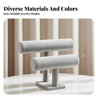 Horizontal-Bar Bracelet Holder Sturdy Base Horizontal-Bar Jewelry Stand Soft Jewelry Display Scuff-Safe Protection Watch