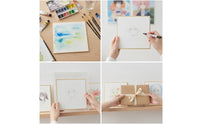 5 Pieces Watercolor Paper Board 300g Watercolor Board with Gold Edge Premium for Illustrators, Calligraphers, Weddings, Exhibitions
