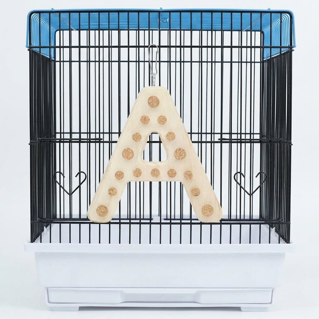 Parrot Toys and Bird Perch Set, Wooden Blocks Foraging Toys for Birds, Parrot Cage Accessories for African Grey, Parakeet, Cockatiel.