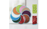 10 Pieces Sensory Mats with Eyelet Floor-Based Sensory Pads Tactile Discs Shaggy Textured Tactile Toy Sequined for Children