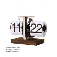 Retro Flip Clock Vintage Flip Clock Analog Large Numbers for Desk, Office