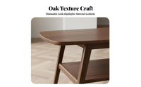 Minimalist Design 2-Tier Rectangular Coffee Table Spacious Tabletop Two-Tier Rectangular Table Sturdy and Long-Lasting Home Furniture Rounded Corners for Homeowners, Apartment Dwellers, Design Enthusiasts, Living Room, Balcony, Lounge Area