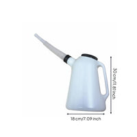 Long Spout Oil Jug Leakproof Graduated Oil Container with Spout Lightweight Graduated Refueling Pot Thickened Wall for Mechanics, Auto Repair Shop, Garage, Workshop