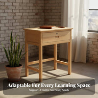 Traditional Design Old-Fashioned Wooden Desk and Chair Set Long-Lasting child's Desk and Chair with Storage Sturdy Construction Classroom Table Easy to Clean for Students, Children, Parents, School, Training Center, Homeschooling, Bedroom