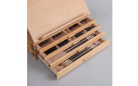 Wooden Tabletop Easel with Storage Compartments Portable Desktop Easel with Storage Foldable Art Supply Compact for Artists, Students, Hobbyists, Studio, Classroom