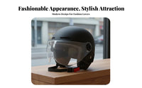 Electric Bike Helmet 3C Certified Motorcycle Half Helmet Four-Season Use for Commuters, Motorcyclists, City Riding, Daily Travel, Leisure Rides