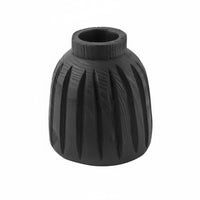Wooden Decorative Vase Vertical Groove Design Wooden Vase Home Decor for Living Room