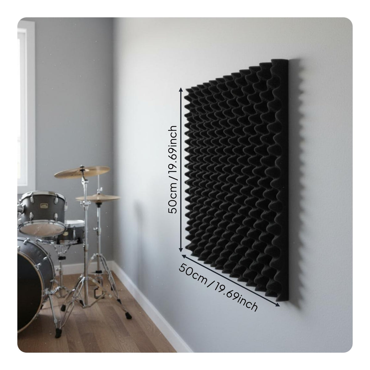 Sound Absorbing Fireproof Padding Retardant Self Soundproof   Soundproofing Material for Drum Room, Audio Studio, KTV
