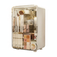 Desktop Vanity Case with Drawers Transparent Lid Makeup holder long-lasting for Adults