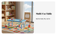 Sand and Water Table Rounded Edges Sand and Aquatic Play Table All in Single children's Play Desk with Chairs for Young Children, Girls, Playroom