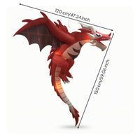 Inflatable Dragon with LED Glowing Inflatable Dragon with Lights Outdoor Halloween Decoration for Yard