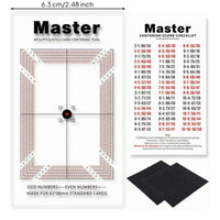 Card Centering Measurement Tool Red Dashed Guides Trading Card Centering Board