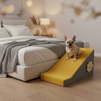 Dog Steps for Bed Gentle Slope Pet Stairs Foam Pet Stairs Easy Assembly Lightweight for Felines