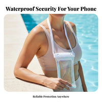 Waterproof Mobile Sleeve Touch Screen Friendly Holographic Phone Bag Touchscreen Compatible Cellphone Dry Bag for Swimmers, Water Sports, Swimming