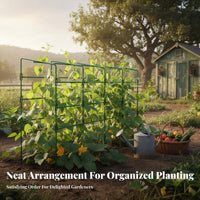 Multi-Purpose Vegetable Support Rack Sturdy Construction Adjustable Plant Support Long-Lasting Garden Trellis Weather-Resistant for Gardeners, Home Growers, Homeowners, Backyard, Greenhouse, Balcony, Patio