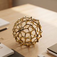 Tabletop Decorative Sphere Minimalist Tabletop Decorative Ball Abstract Geometric Sphere for Entryway