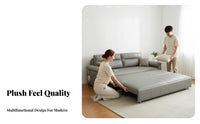 Pull-extendable 3-Seater Sofa Bed Multi-functionalUse Design Pull-extendable Sofa Bed Space-Saving Living Room Furniture for Apartment Dwellers, Small residents, Office