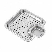 Easy to Clean Divided Condiment Tray Food Grade Divided Sauce Dish Heat Resistant Stainless Steel Sauce Dish Compact for Grilling, Restaurant