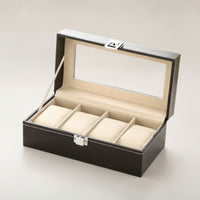 Glass Lid Watch Display Box Sturdy Watch Storage Box Clear Storage Holder Transparent for Countertop