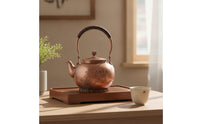 Copper Teapot Engraved Copper Kettle with Handle Vintage Kitchenware for Collectors