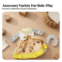 30cm Doll Outfit Great Gift BJD Dress Set Detailed Design Doll Dress Set for Kids, Dollhouse Play