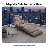 Adjustable Padded Recliner Foldable Design Floor Chair Multi-Position Space-Efficient Storage for Children
