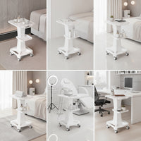 Beauty Device Cart Mobile Beauty Salon Trolley Compact Rolling Salon Trolley for Estheticians, Spa Treatment Rooms, Residential Aesthetic Rooms
