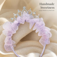 Cloud Bubble Mesh Hair Clip with Feather Decoration, Sweet Korean Style Winter Hair Accessories