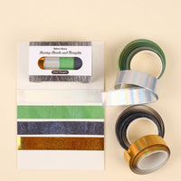 Washi Tape Set 4 Rolls Decorative Masking for Journal Supplies, Bullet Gift Wrapping Pattern for Crafts