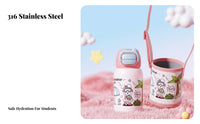 Smart Temperature Display Child S Insulated Water Bottle Hot and Cold Insulation Double-Spout Child S Insulated Bottle Leak-Proof