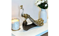Light Luxury Design Resin Peacock Sculpture Creative Gift Resin Peacock Decor Non-Slip Base for Bookshelf, Entryway, Office