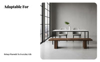 Minimalist Wooden Bench Nordic Design Backless Wooden Bench Simple Modern Design Long Stool for Homeowners, Adults, Entryway, Dining Room, Bedroom