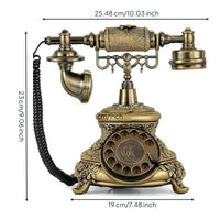 Rotary Phone Decorative Retro Telephone Vintage Corded Phone with Handset for Collectors
