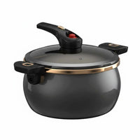 Large Capacity Micro Pressure Stockpot Multi-Function Enameled Pressure Pot Induction Ready Enamel Stew Pot Gas Cooktop Safe for Stewing, Boiling, Simmering