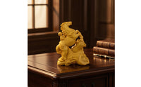 Horse Figurine Decorative Wood Figurine Auspicious Carved Ornament for Collectors, Display Shelf, Study